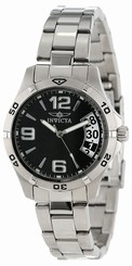 Invicta Watches : 0088 Black Dial Measures Seconds Luminous Women Watch