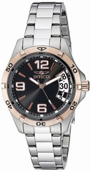 Invicta Watches : 0090 Black Dial Stainless Steel Band Women Watch