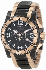Invicta Watches : 0203 Black Dial Chronograph Luminous Stop-watch Men Watch