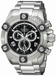 Invicta Watches : 0335 Black Dial Stainless Steel Band Men Watch