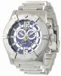 Invicta Watches : 0357 Blue Dial Stainless Steel Men Watch