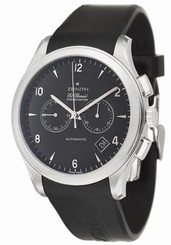 Zenith Watches : 03.0520.4002/21.R511 Automatic COSC Black Chronograph With Date Between 4 And 5 Dial Brushed And Polished Stainless Steel Band Men Watch