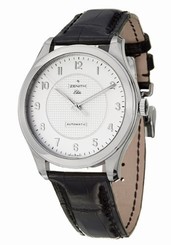Zenith Watches : 03.0520.679/02.C492 Automatic Silver Clous De Paris Guilloche With Applied Arabic Numerals Dial Black Crocodile Leather Band Men Watch