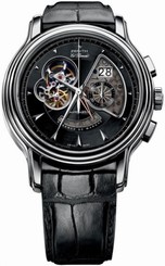 Zenith Watches : 03.1260.4039/21.C611 Automatic Black Sunray Center Chronograph With Large Date Window At 2, Partial Tr90 Transparent Window Between 1 And 4, Power Reserve Indicator At 6 And Partial Skeleton View Of Movement Escapement Between 8 And 12 Di