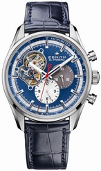 Zenith Watches : 03.2040.4061/52.C700 El Primero Chronomaster 1969 Open Chronograph Blue Leather Men Watch