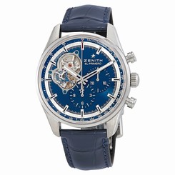 Zenith Watches : 03.20416.4061/51.C700 Chronomaster El Primero Open Chronograph Blue Leather Men Watch