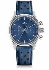 Zenith Watches : 03.2150.4069/51.C805 Automatic Chronograph Blue Leather Men Watch