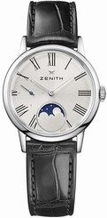 Zenith Watches : 03.2330.692/02.C714 Automatic Roman Numerals Dial Moon Phase Black Leather Women Watch