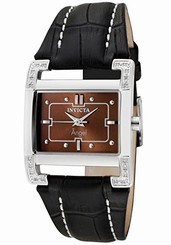 Invicta Watches : 0585 Quartz Analog Black Leather Women Watch