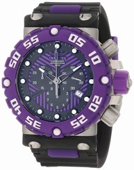 Invicta Watches : 10042 Purple Dial Chronograph Luminous Stop-watch Men Watch