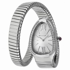 Bvlgari Watches : 101816 Quartz Diamonds Bezel Stainless Steel Women Watch