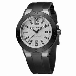 Bvlgari Watches : 102427 Automatic Date Black Rubber Men Watch