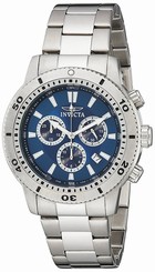 Invicta Watches : 10362 Blue Dial Stainless Steel Band Men Watch