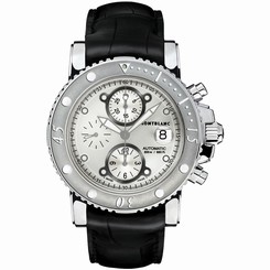 MontBlanc Watches : 104280 Automatic Chronograph Date Black Leather Men Watch
