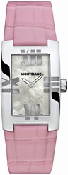 MontBlanc Watches : 104293 Quartz Mother of Pearl Dial Pink Leather Women Watch