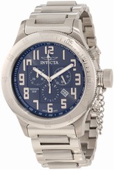 Invicta Watches : 10552 Gunmetal Dial Stainless Steel With Textured Center Links Men Watch