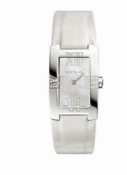 MontBlanc Watches : 106491 Quartz Mother of Pearl Dial White Leather Women Watch