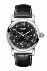 MontBlanc Watches : 106528 Automatic Retrograde Day Date Black Leather Men Watch