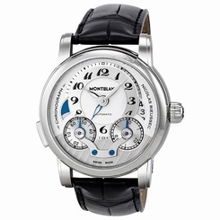 MontBlanc Watches : 106595 Automatic Chronograph Date Black Leather Men Watch