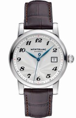MontBlanc Watches : 107315 Automatic Analog Date Brown Leather Men Watch