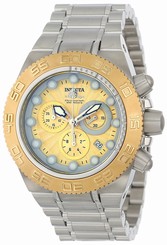 Invicta Watches : 10857 Gold Dial Stainless Steel Band Men Watch