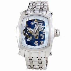 Invicta Watches : 1092 Skeleton Gold Blue White Hand Wind Men Watch