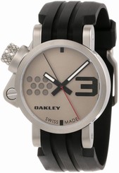 Oakley Watches : 10-032 Quartz Analog Grey Dial Rubber Strap Men Watch