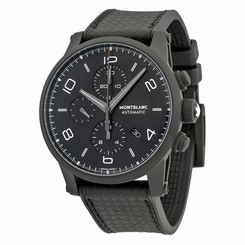 MontBlanc Watches : 111197 Automatic Chronograph Date Black Leather Men Watch