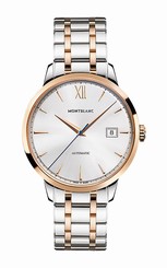 MontBlanc Watches : 111625 Automatic Date 18k Rose Gold and Stainless Steel Men Watch