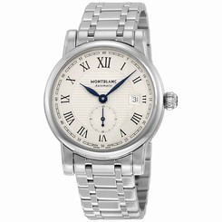 MontBlanc Watches : 111912 Silvery White Guilloche Automatic Men Watch
