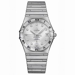 Omega Watches : 111.10.36.20.52.001 Automatic Co-Axial Chronometer Silver Dial Stainless Steel Case, Diamonds On Hour Indices With Stainless Steel Bracelet Men Watch