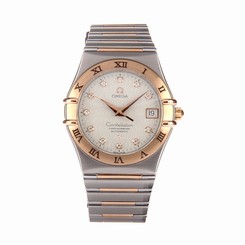 Omega Watches : 111.20.36.20.52.001 Automatic Co-Axial Chronometer Silver Dial Rose Gold Stainless Steel Case, Diamonds On Hour Indices With Rose Gold Stainless Steel Bracelet Men Watch