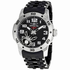 Invicta Watches : 1120 Black Dial With A Floating Spider Quartz Men Watch