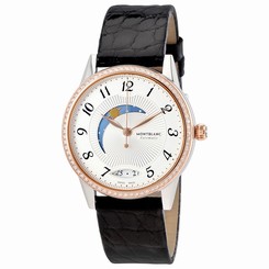 MontBlanc Watches : 112499 Silvery-white Guilloche Automatic Women Watch