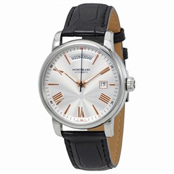 MontBlanc Watches : 114853 Silvery- White Guilloch?? Automatic Men Watch