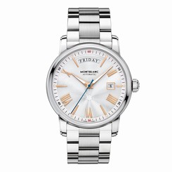 MontBlanc Watches : 114854 Silvery-white Guilloch?? Automatic Men Watch