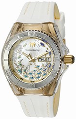 TechnoMarine Watches : 115117 Quartz Mother of Pearl Dial White Silicone Women Watch