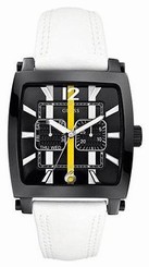 Guess Watches : 11542G1 Quartz Analog Day Date White Leather Men Watch