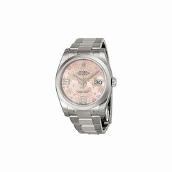 Rolex Watches : 116200PFAO Pink Floral Dial Fixed Domed Stainless Steel Band Men Watch