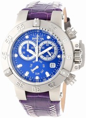 Invicta Watches : 11625 Quartz Chronograph Day Date Purple Leather Women Watch