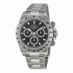 Rolex Watches : 116520 Black Dial Stainless Steel Band Men Watch