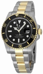 Rolex Watches : 116613 Black Dial Unidirectional Rotating Bezel Band Men Watch