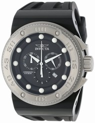 Invicta Watches : 12288 Quartz Chronograph Date Black Silicone Men Watch