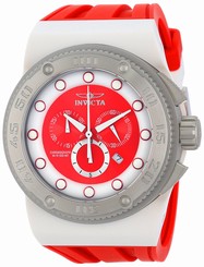 Invicta Watches : 12317 Quartz Chronograph Date Red Silicone Men Watch