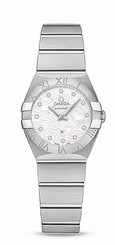 Omega Watches : 123.10.24.60.55.004 Quartz White Mother of Pearl Diamond Dial Stainless Steel Men Watch