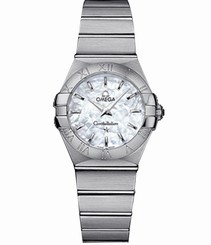 Omega Watches : 123.10.27.60.05.001 27mm Constellation Brushed Quartz 27mm White Mother Of Pearl Dial Stainless Steel Case With Stainless Steel Bracelet Women Watch