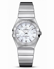 Omega Watches : 123.10.27.60.05.002 27mm Constellation Polished Quartz White Mother Of Pearl Dial Stainless Steel Case With Stainless Steel Bracelet Women Watch