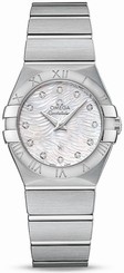 Omega Watches : 123.10.27.60.55.004 Quartz Mother of Pearl Diamond Dial Stainless Steel Women Watch