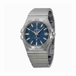 Omega Watches : 123.10.35.20.03.002 Blue (lozenge Pattern) Dial Fixed Stainless Steel Band Men Watch
