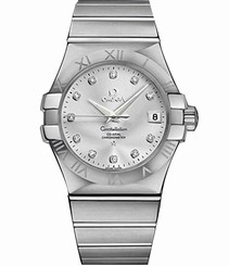 Omega Watches : 123.10.35.20.52.001 35mm Automatic Co-Axial Silver Dial Stainless Steel Case, Diamonds On Hour Indices With Stainless Steel Bracelet Men Watch